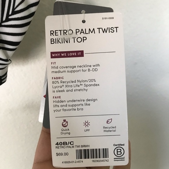 5x$25 NWT Athleta Retro Palm Twist Bikini Top - Picture 12 of 14